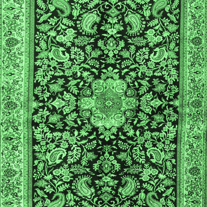 Animal Emerald Green Traditional Rug, tr2495emgrn