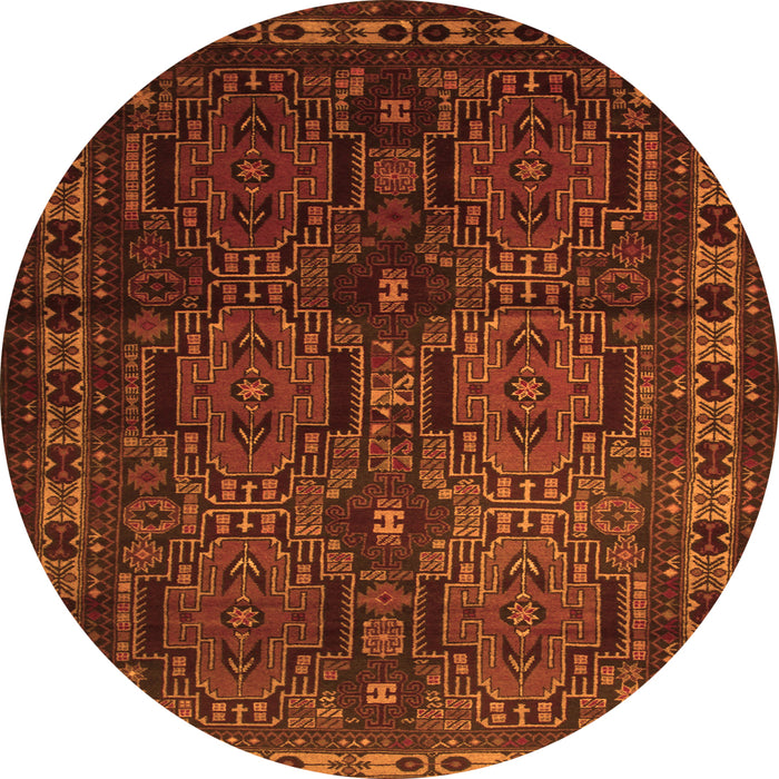 Square Southwestern Orange Country Rug, tr2496org