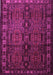 Machine Washable Southwestern Pink Country Rug, wshtr2496pnk