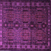 Square Southwestern Purple Country Rug, tr2496pur