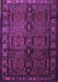 Machine Washable Southwestern Purple Country Area Rugs, wshtr2496pur