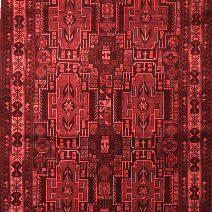 Machine Washable Southwestern Red Country Rug, wshtr2496red