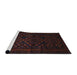 Sideview of Machine Washable Traditional Burgundy Brown Rug, wshtr2497