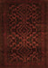 Serging Thickness of Machine Washable Persian Orange Traditional Area Rugs, wshtr2497org