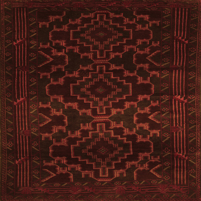 Serging Thickness of Persian Orange Traditional Rug, tr2497org