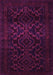 Machine Washable Persian Pink Traditional Rug, wshtr2497pnk