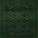 Square Persian Emerald Green Traditional Rug, tr2497emgrn
