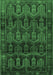 Machine Washable Persian Emerald Green Traditional Area Rugs, wshtr2498emgrn