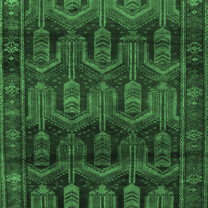 Machine Washable Persian Emerald Green Traditional Area Rugs, wshtr2498emgrn