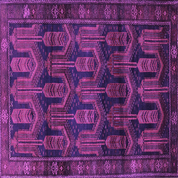 Square Machine Washable Persian Purple Traditional Area Rugs, wshtr2498pur