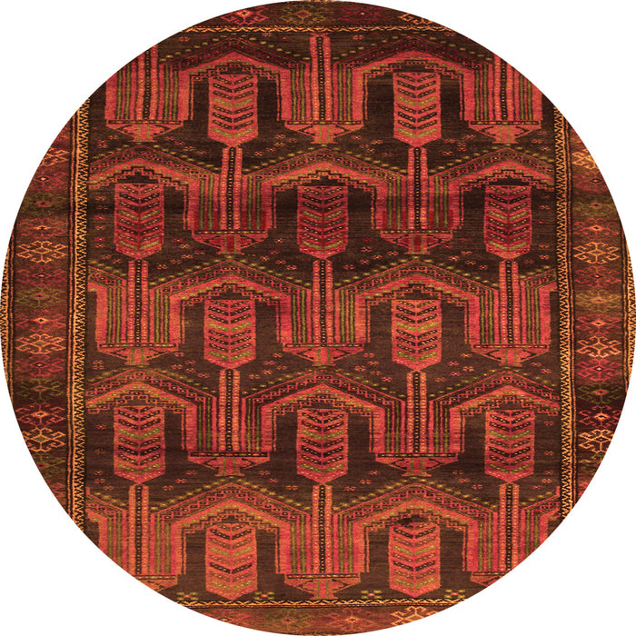 Square Persian Orange Traditional Rug, tr2498org