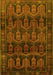 Machine Washable Persian Yellow Traditional Rug, wshtr2498yw