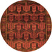 Machine Washable Persian Orange Traditional Area Rugs, wshtr2498org