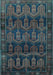 Machine Washable Persian Light Blue Traditional Rug, wshtr2498lblu