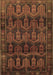 Machine Washable Persian Brown Traditional Rug, wshtr2498brn