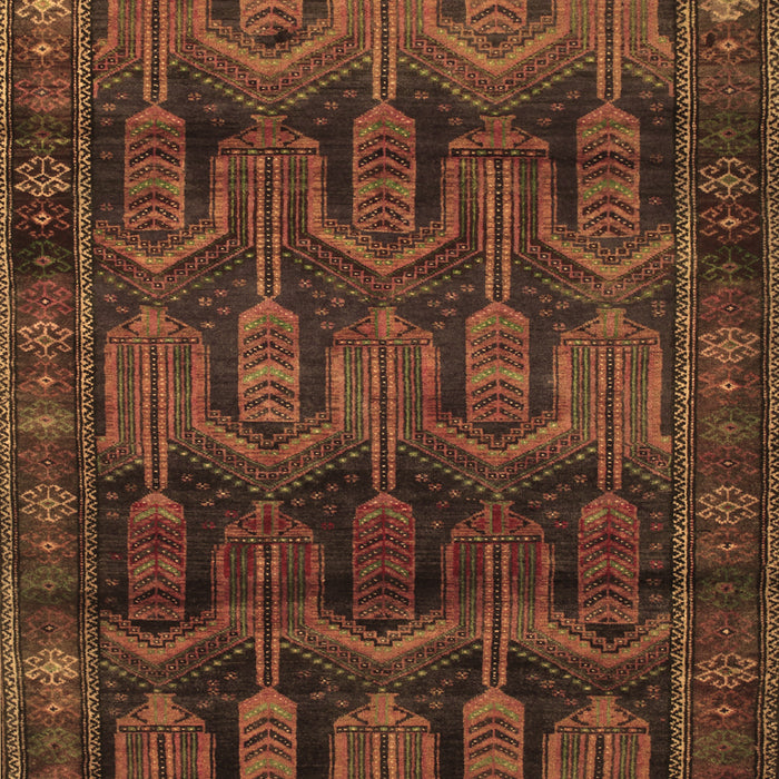 Machine Washable Persian Brown Traditional Rug, wshtr2498brn