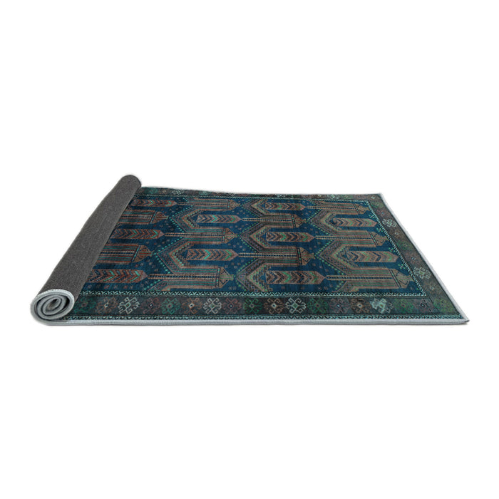 Sideview of Persian Light Blue Traditional Rug, tr2498lblu