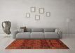 Machine Washable Persian Orange Traditional Area Rugs in a Living Room, wshtr2498org