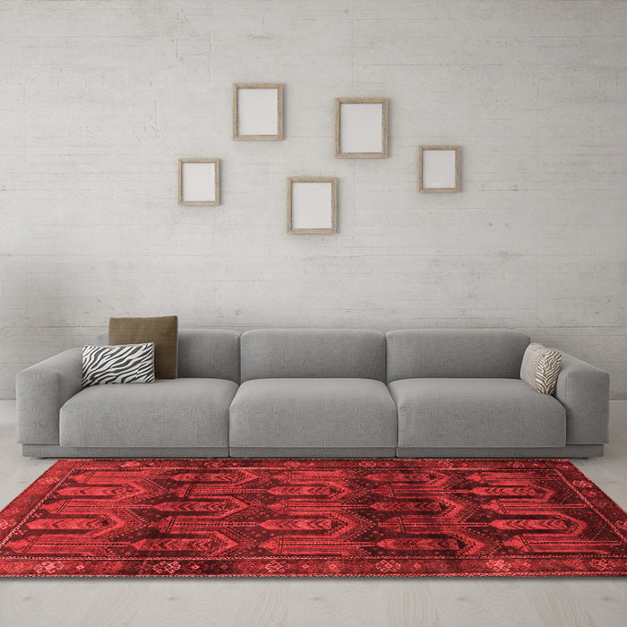 Traditional Red Washable Rugs