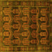 Square Persian Yellow Traditional Rug, tr2498yw