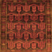 Serging Thickness of Persian Orange Traditional Rug, tr2498org