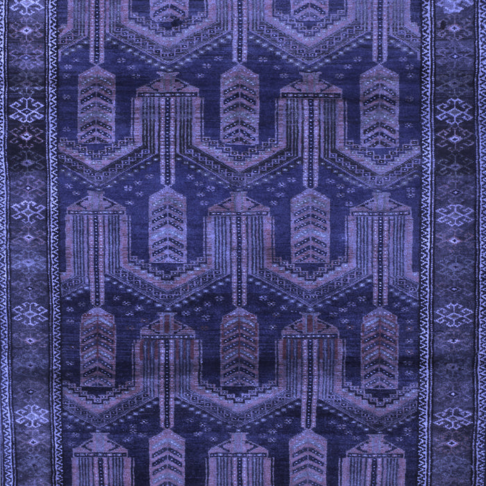 Machine Washable Persian Blue Traditional Rug, wshtr2498blu