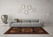 Machine Washable Persian Brown Traditional Rug in a Living Room,, wshtr2499brn