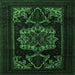 Square Persian Emerald Green Traditional Rug, tr2499emgrn