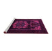 Sideview of Machine Washable Persian Pink Traditional Rug, wshtr2499pnk