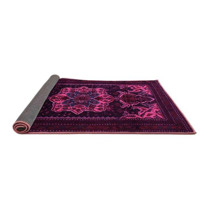 Sideview of Persian Pink Traditional Rug, tr2499pnk