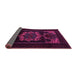 Sideview of Persian Pink Traditional Rug, tr2499pnk
