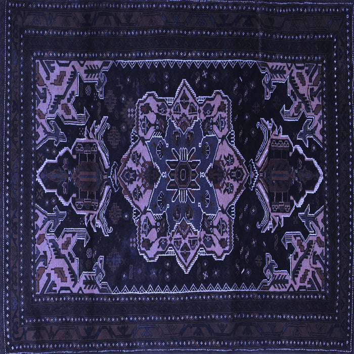 Square Persian Blue Traditional Rug, tr2499blu