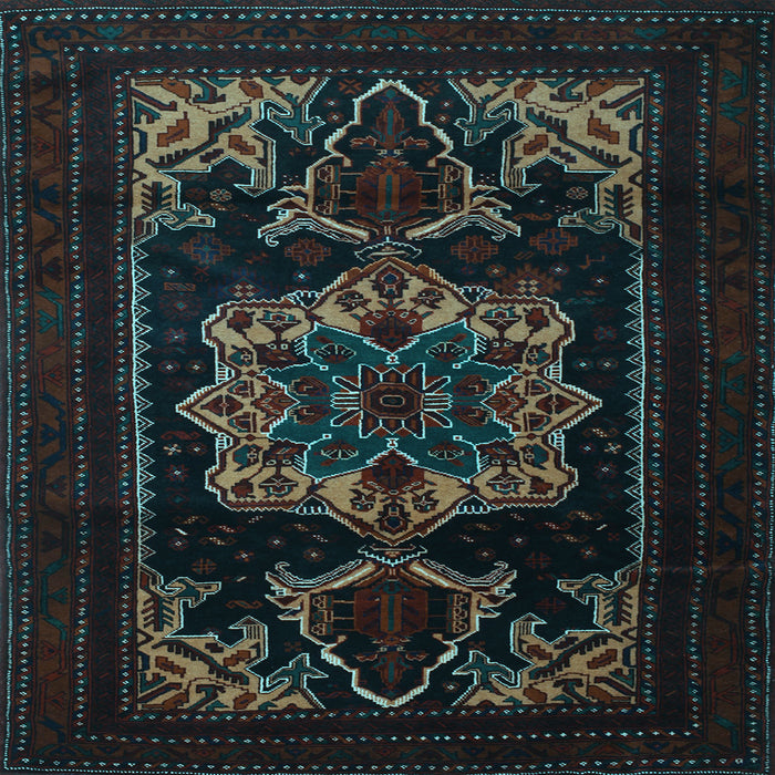 Square Persian Light Blue Traditional Rug, tr2499lblu