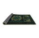Sideview of Persian Turquoise Traditional Rug, tr2499turq
