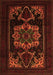 Serging Thickness of Machine Washable Persian Orange Traditional Area Rugs, wshtr2499org