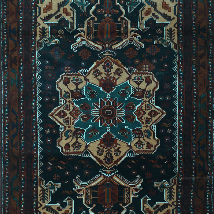Machine Washable Persian Light Blue Traditional Rug, wshtr2499lblu