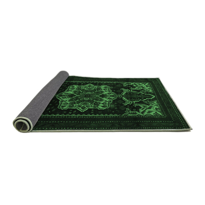 Sideview of Persian Emerald Green Traditional Rug, tr2499emgrn