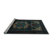 Sideview of Machine Washable Persian Light Blue Traditional Rug, wshtr2499lblu