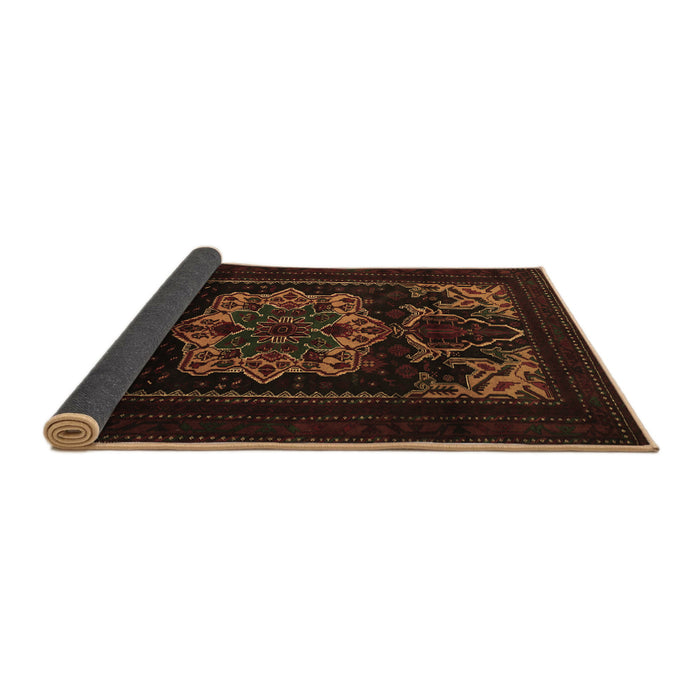 Sideview of Persian Brown Traditional Rug, tr2499brn