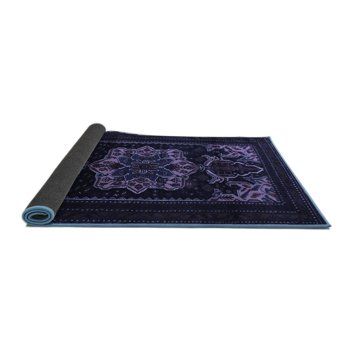 Sideview of Persian Blue Traditional Rug, tr2499blu
