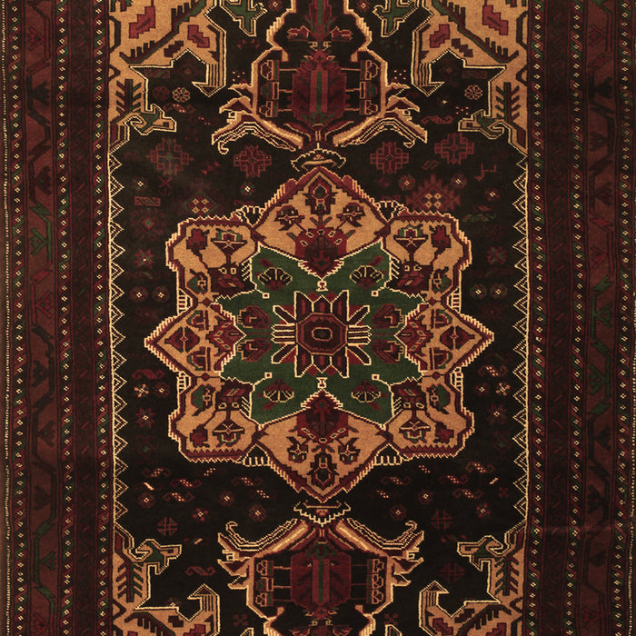 Machine Washable Persian Brown Traditional Rug, wshtr2499brn