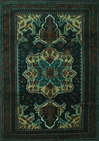 Persian Turquoise Traditional Rug, tr2499turq