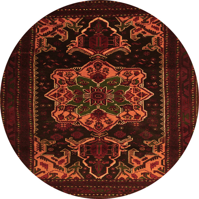 Square Persian Orange Traditional Rug, tr2499org