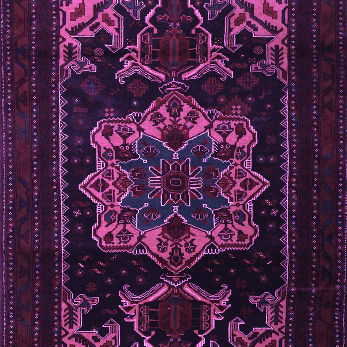 Machine Washable Persian Purple Traditional Area Rugs, wshtr2499pur