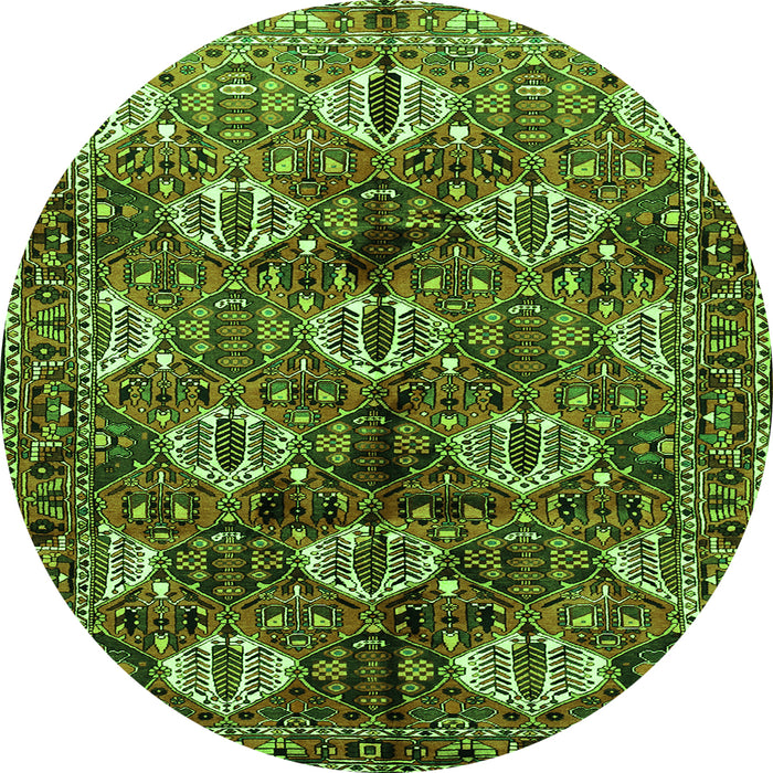 Machine Washable Persian Green Traditional Area Rugs, wshtr249grn