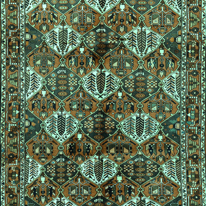 Machine Washable Persian Turquoise Traditional Area Rugs, wshtr249turq
