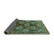 Sideview of Persian Turquoise Traditional Rug, tr249turq