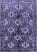 Machine Washable Persian Blue Traditional Rug, wshtr249blu