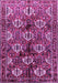 Machine Washable Persian Purple Traditional Area Rugs, wshtr249pur