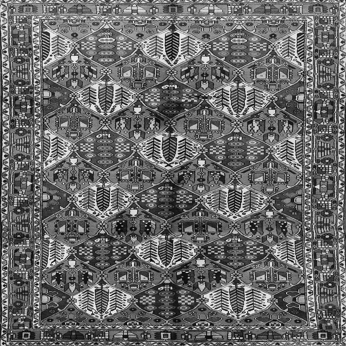 Round Machine Washable Persian Gray Traditional Rug, wshtr249gry